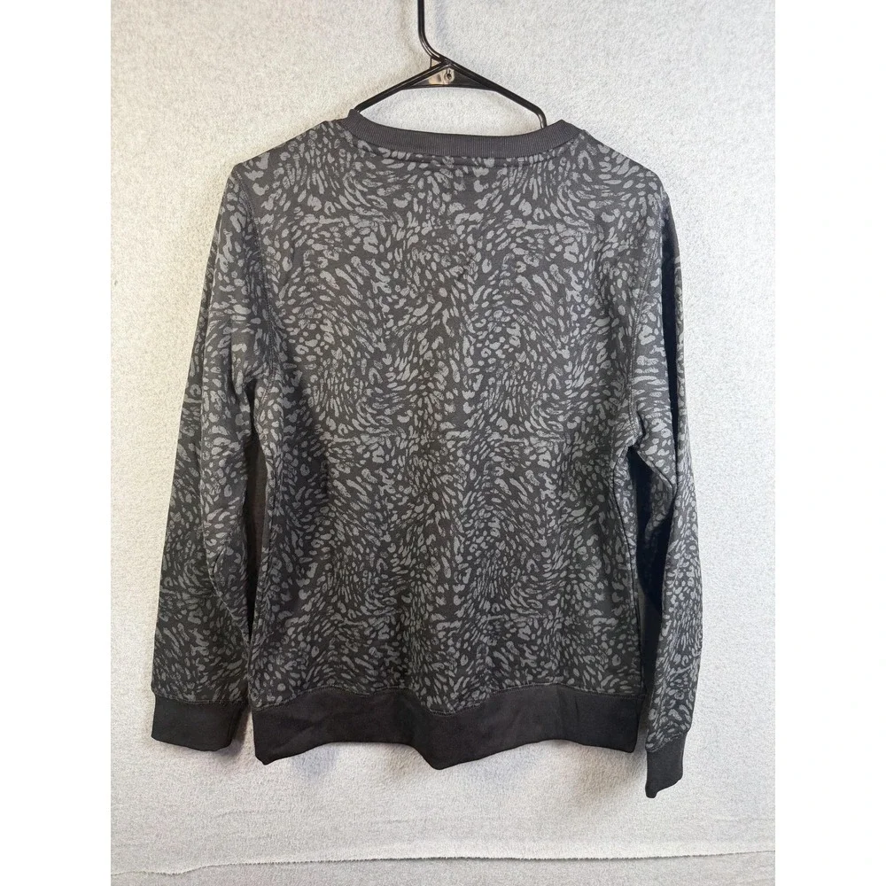 Tek Gear Sweatshirt Mens Medium‎ Gray Ultrasoft Fleece Pullover Crewneck Print